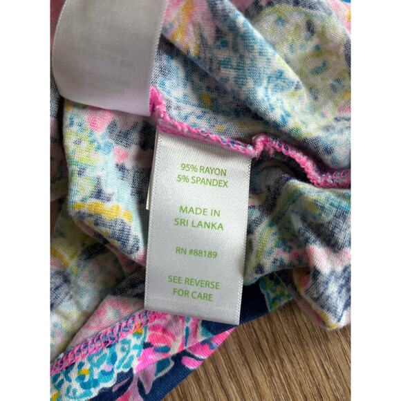 Lilly Pulitzer PJ Knit LS Button-Up Top in Oyster Bay Navy Size‎ S - Picture 6 of 7